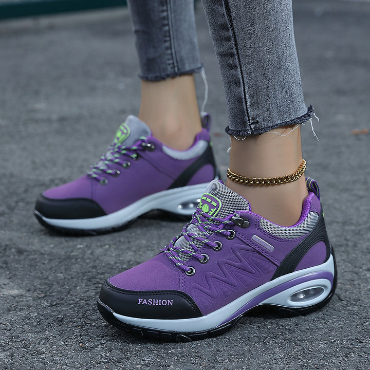 Women Padded Platform Sneakers with Air Cushioning and Ergonomic Comfort Footbed Amarae