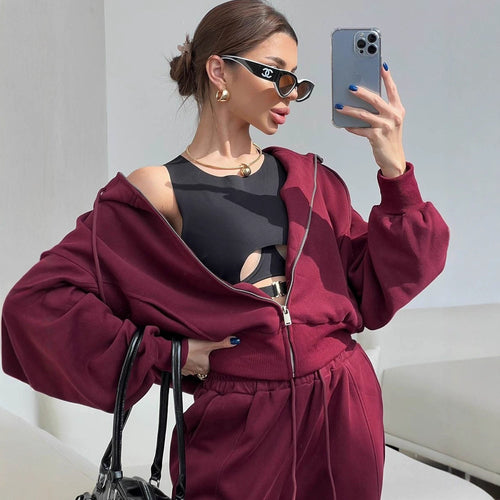 Women Oversized Sports Hoodie and Loose Jogging Pants Amarae