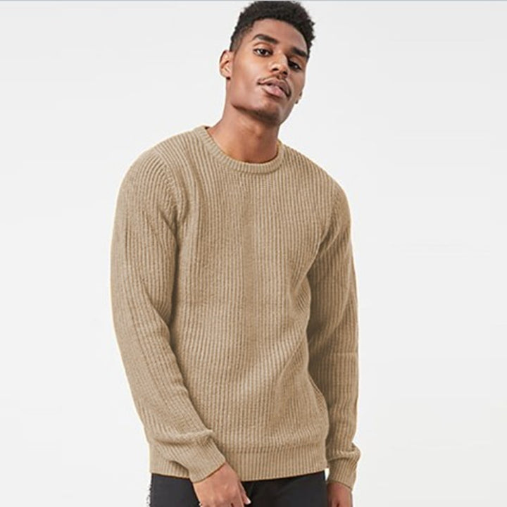 Chunky knit sweater for men with a textured rib design and a relaxed fit Lune London