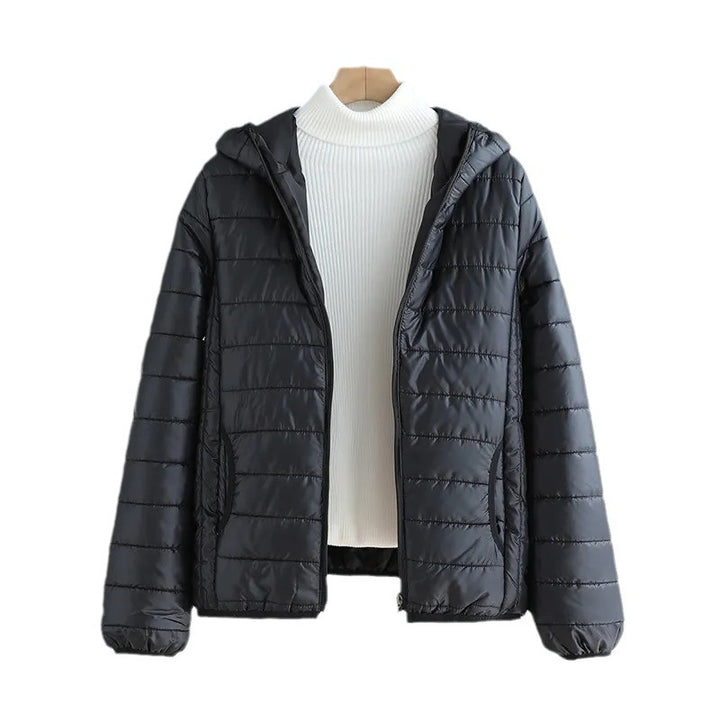 Ladies quilted transitional jacket with hood and modern cut Amarae