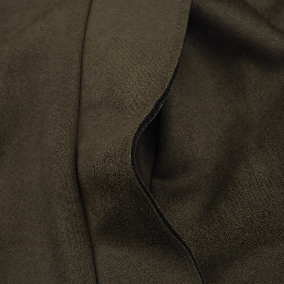 Women's Mid-length Trench Coat with Tied Belt and Shoulder Straps Amarae