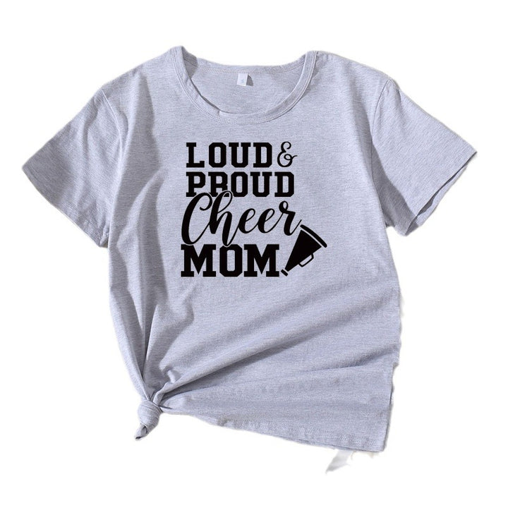 Chic and Stylish Mama Cheerleading Graphic T-Shirt Women