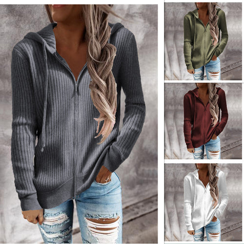 Lady cardigan with hood and side pockets Amarae