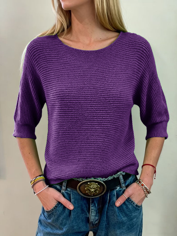 Pull en tricot décontracté pour femmes avec large poignet Chic & Stil