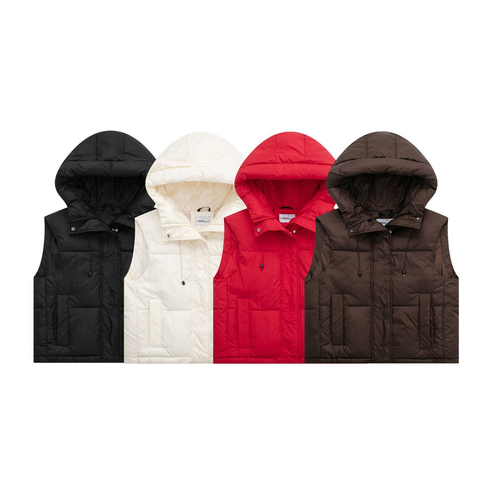 Quilted vest for women with hood and practical pockets Lune London