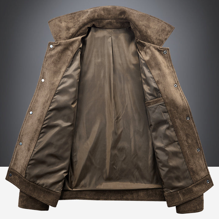 Men's suede jacket with modern casual style Lune London