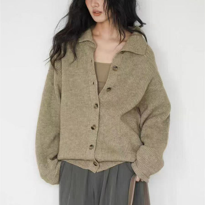 Cardigan tricot décontracté pour femmes avec fermeture à boutons et coupe oversized Chic & Stil
