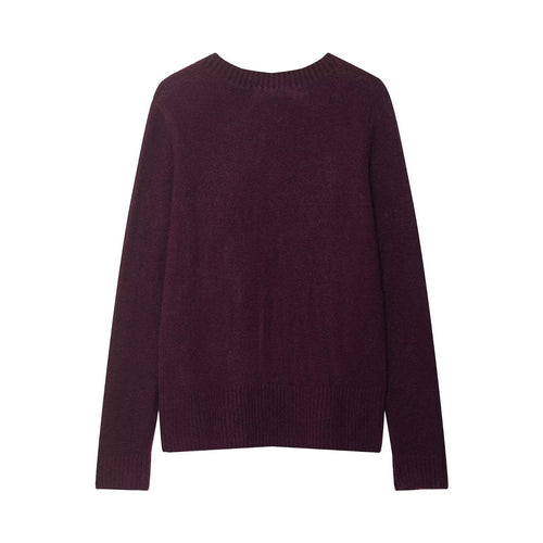 Women's V-neck sweater in soft knit material Amarae