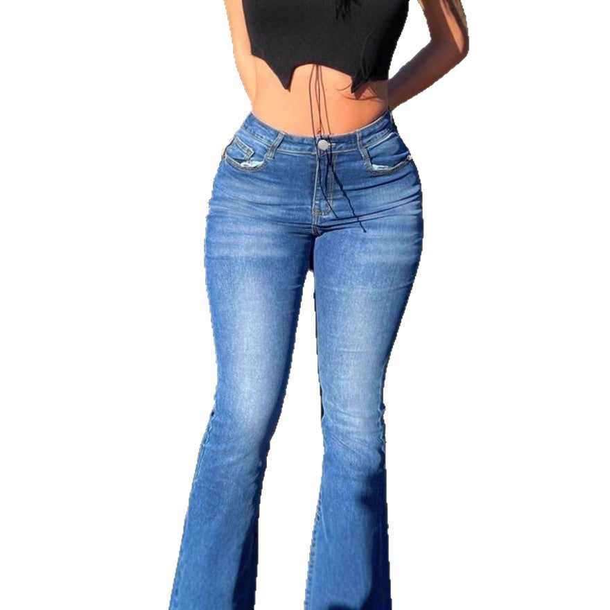 Women's High-Waisted Sculpting Bootcut Jeans with Waist-Shaping V-Waist Amarae