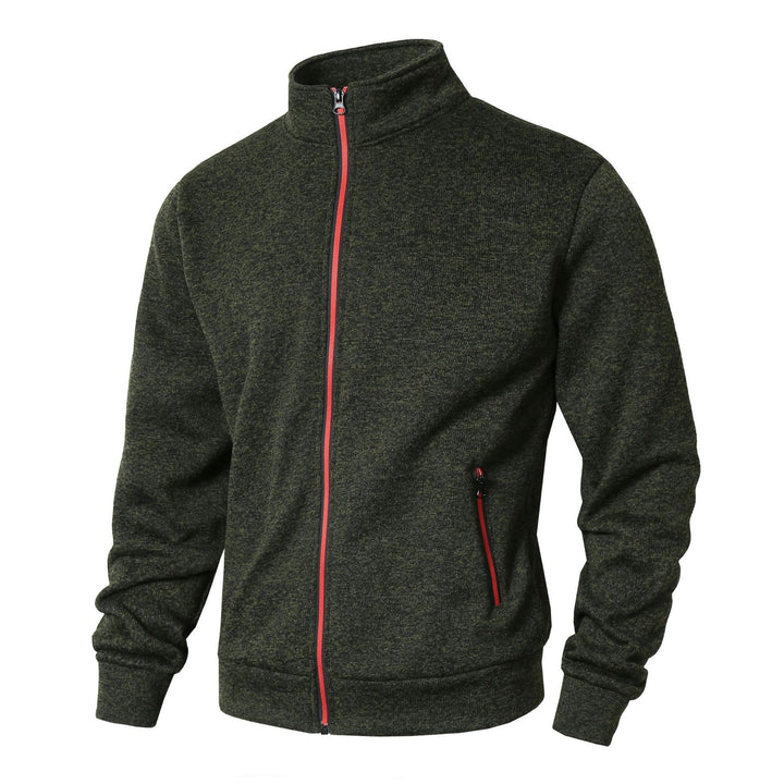 Fleece jacket for men with high collar and zipper Lune London