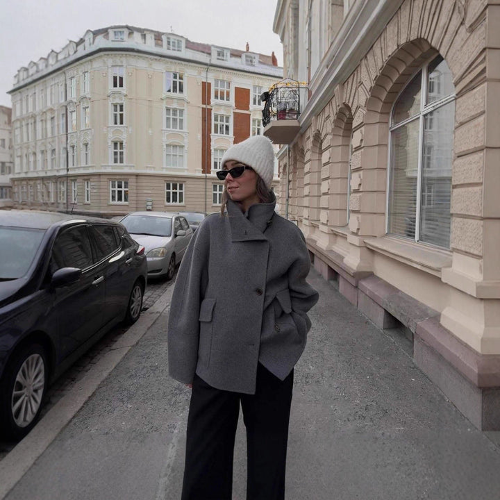 Ladies Oversized Chic Wool Jacket