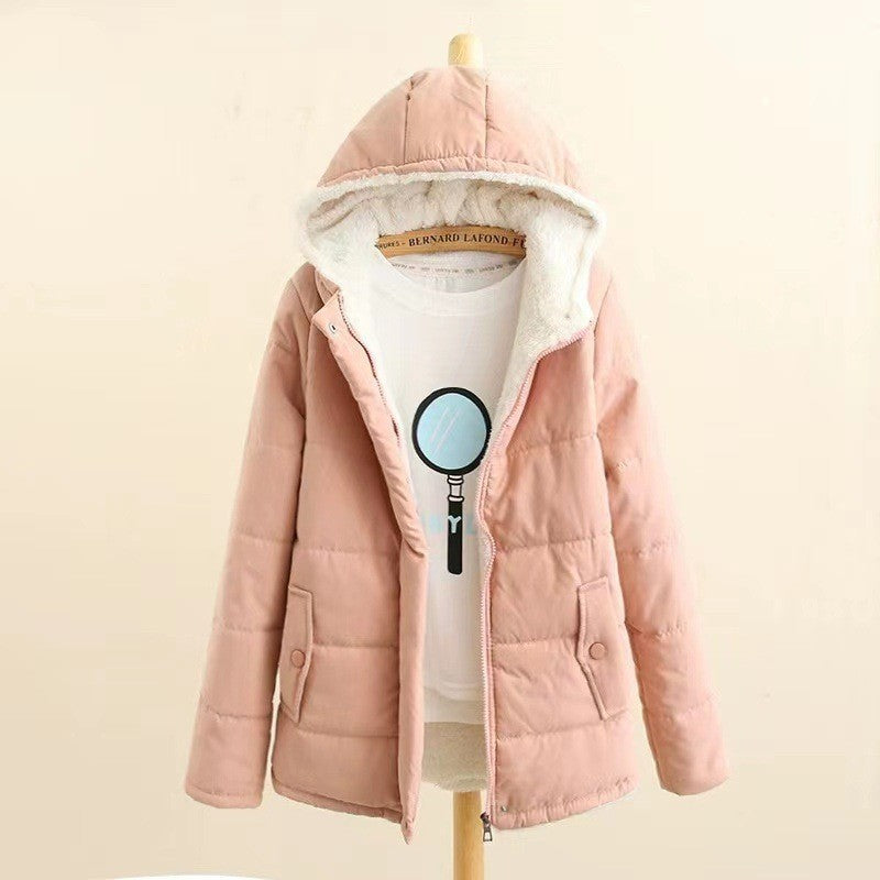Ladies quilted winter coat with hood and warm inner lining Amarae