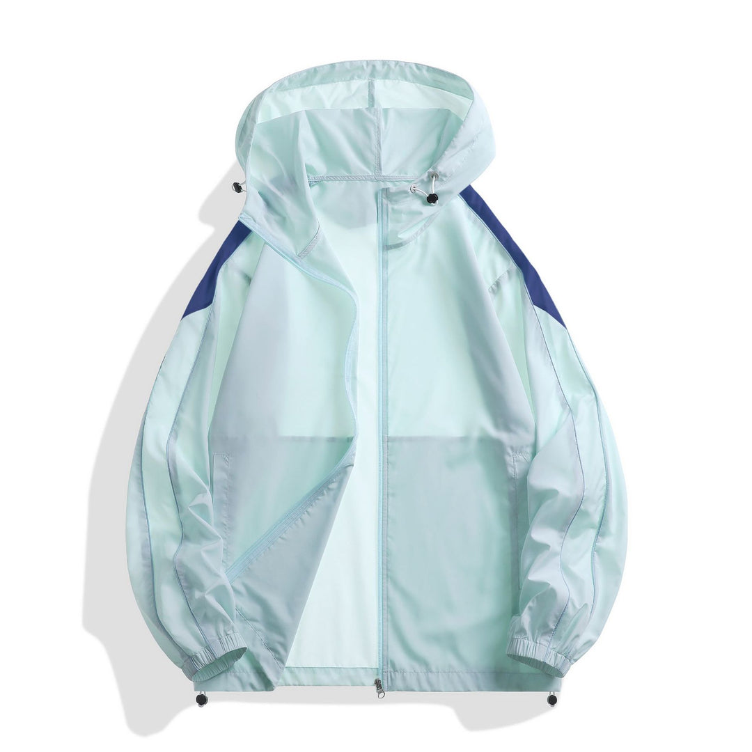 Ladies lightweight windbreaker with adjustable hood and breathable inserts Amarae