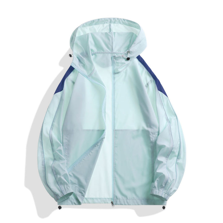 Ladies lightweight windbreaker with adjustable hood and breathable inserts Amarae