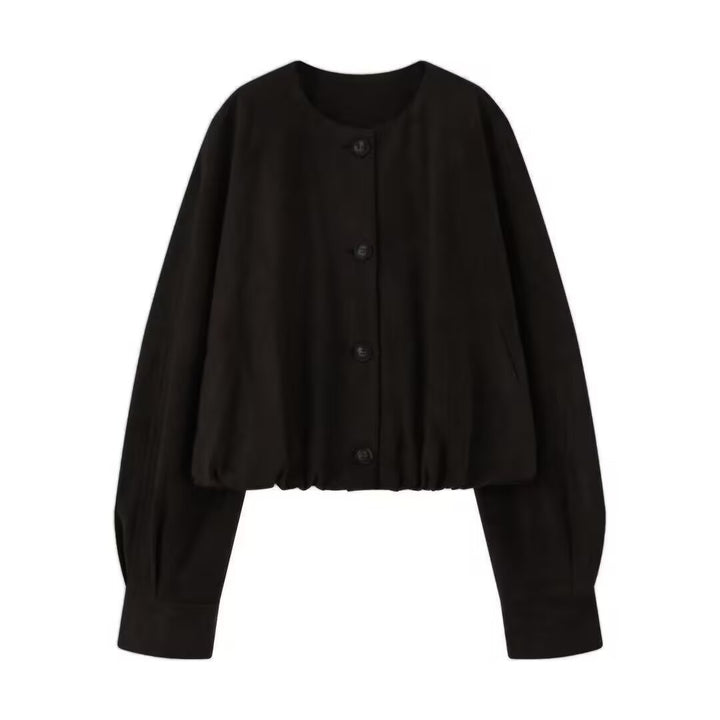 Elegant and casual blouse jacket for women in synthetic leather Lune London