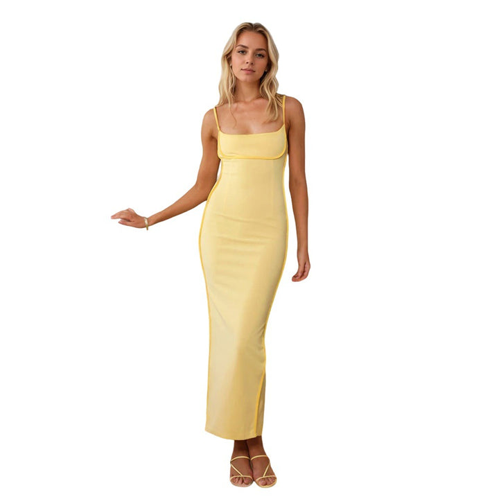 Robe Maxi Couture pour Femmes avec des Bretelles Élégantes et une Coupe Flatteuse pour la Silhouette Chic & Stil