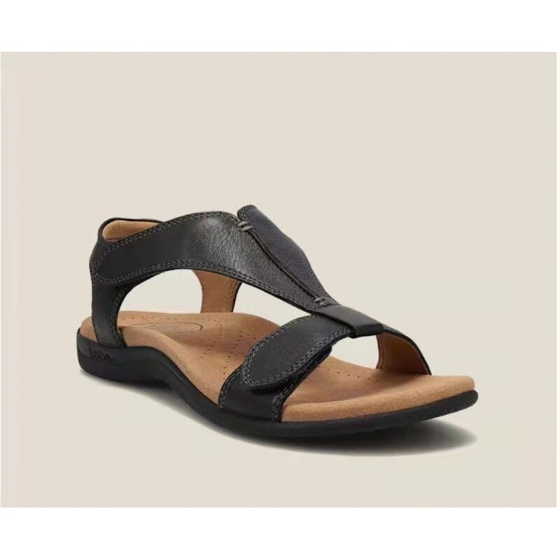 Comfortable strap sandals for ladies with elastic inserts Lune London