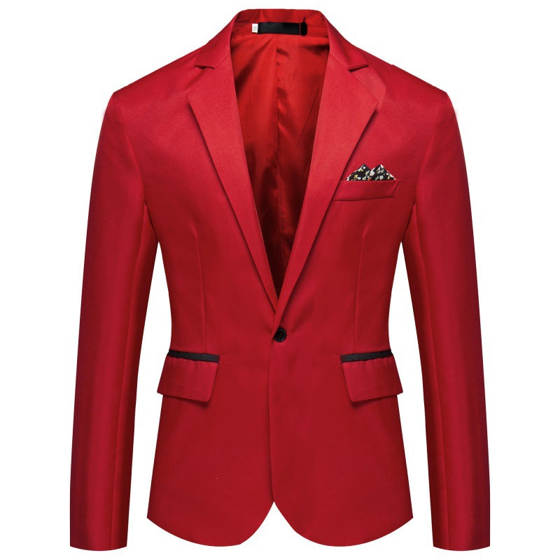Men's Blazer Elegant with Matte Satin Surface and Chic and Stylish Button Details
