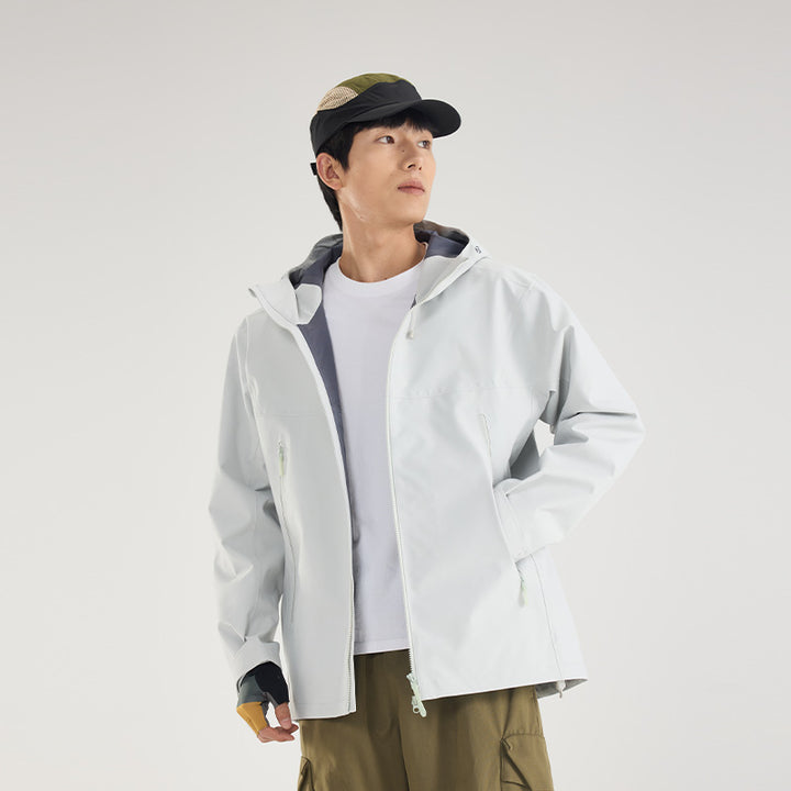 Men's Waterproof Softshell Outdoor Jacket with Adjustable Hood and Breathable Membrane Amarae