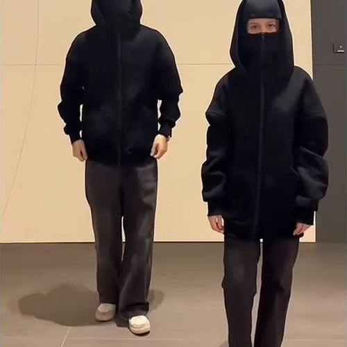 Stylish hoodie jacket for women with integrated face protection Amarae