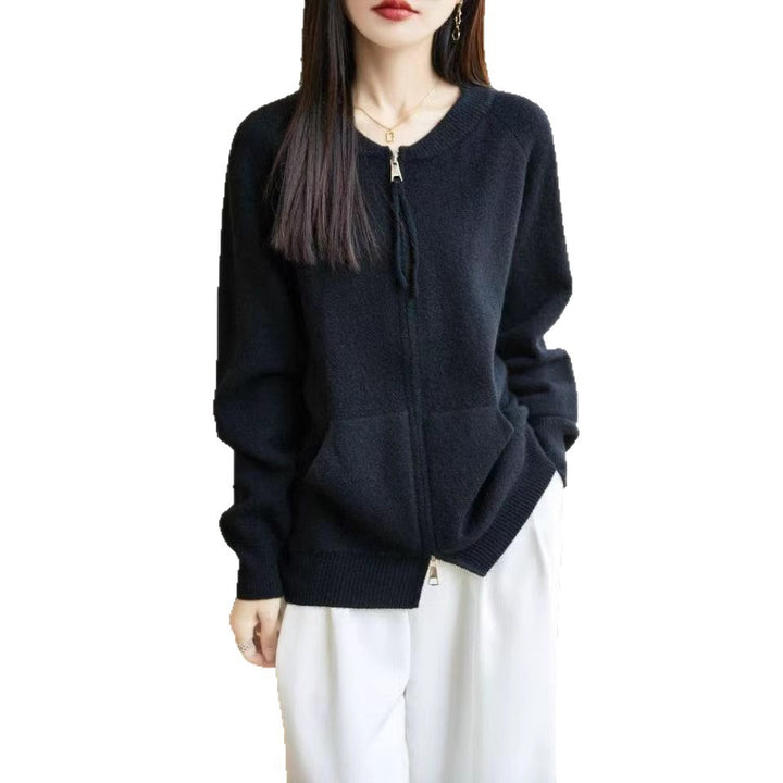 Cardigan pour femmes avec fermeture éclair et poches pratiques Chic & Stil