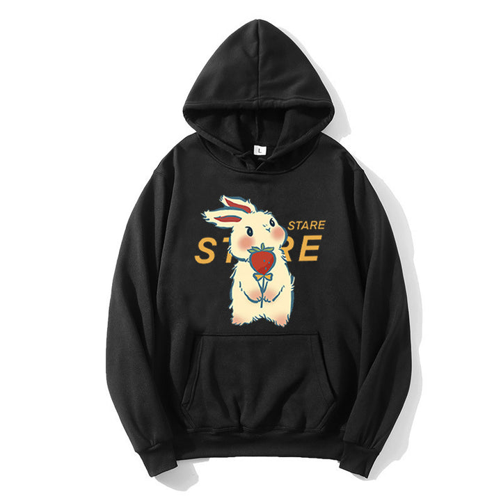 Women's hoodie with playful rabbit motif and inspirational slogan Chic & Stil