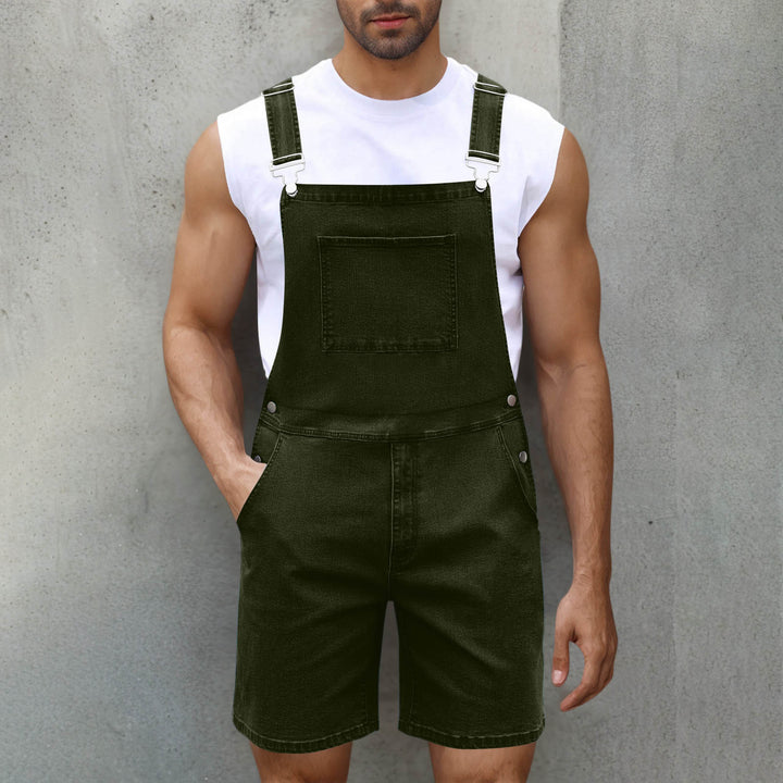 Men's denim overalls with modern pockets and adjustable straps Lune London
