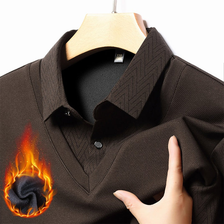 Trendy long sleeve shirt for men with structured collar and moisture-regulating properties Lune London