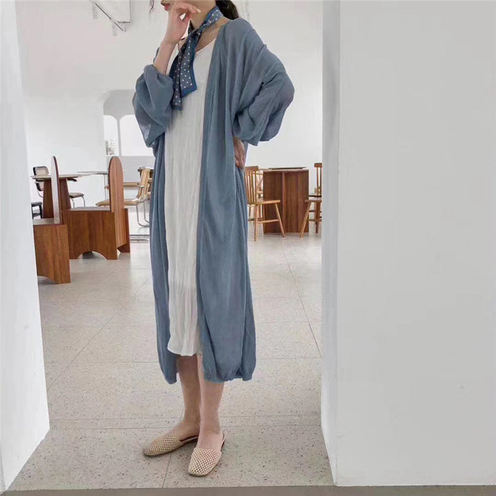Robe maxi pour femmes avec superposition légère de kimono Chic & Stil