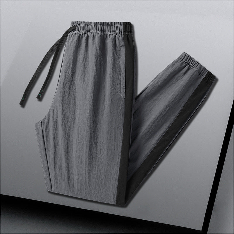 Men's Lightweight Breathable Training Pants with Side Contrast Stripe Amarae