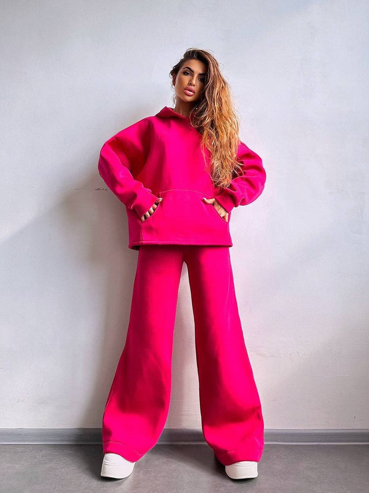 Ladies Cool Oversized Hoodie and Wide Leisure Pants Lune London