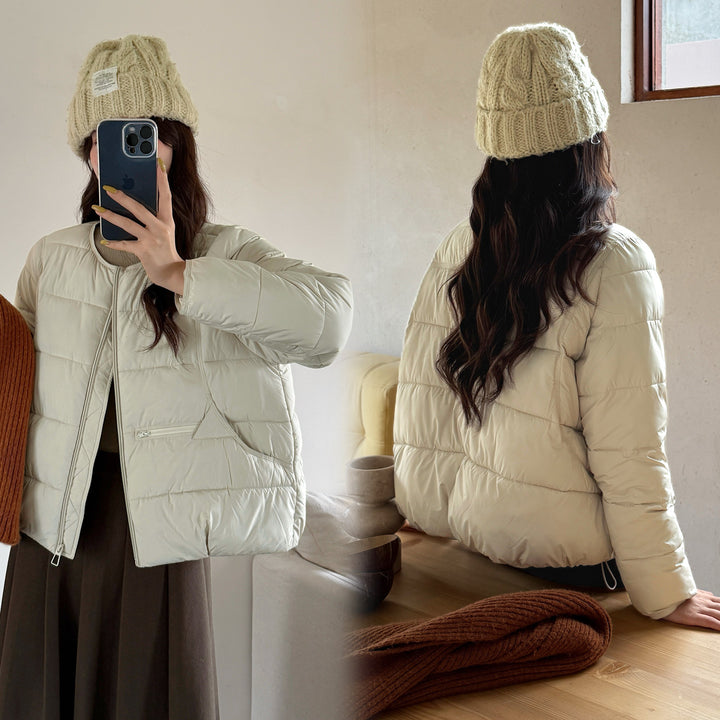 Ladies heated quilted jacket with fashionable cut and pockets Lune London