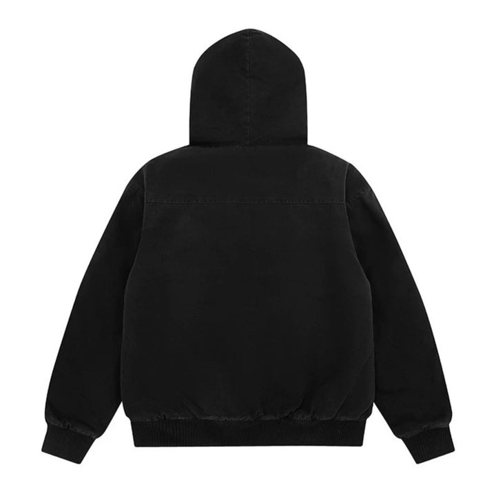 Women's padded hooded jacket with faux fur lining, cargo pockets and elastic cuffs Amarae