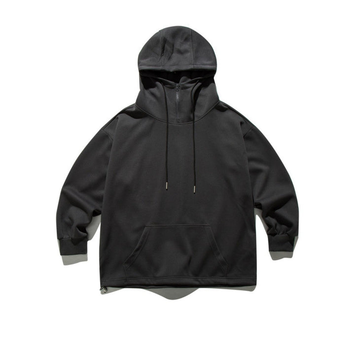 Unisex Oversize Hoodie with Half Zipper and Kangaroo Pocket Amarae
