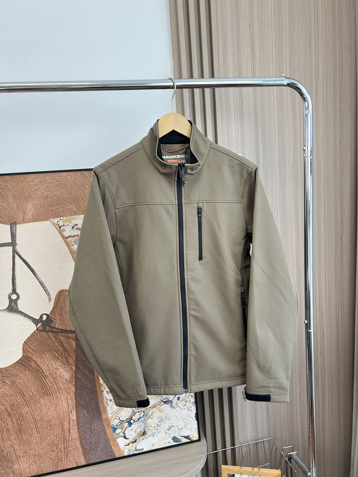Men's softshell jacket with stand-up collar, water-repellent function and zippered pockets Amarae