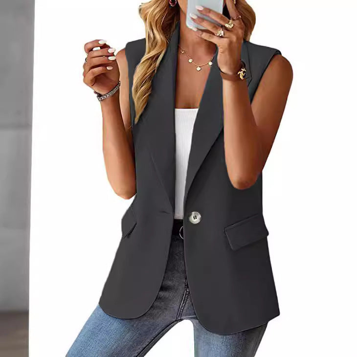 Women Sleeveless Blazer Lune London