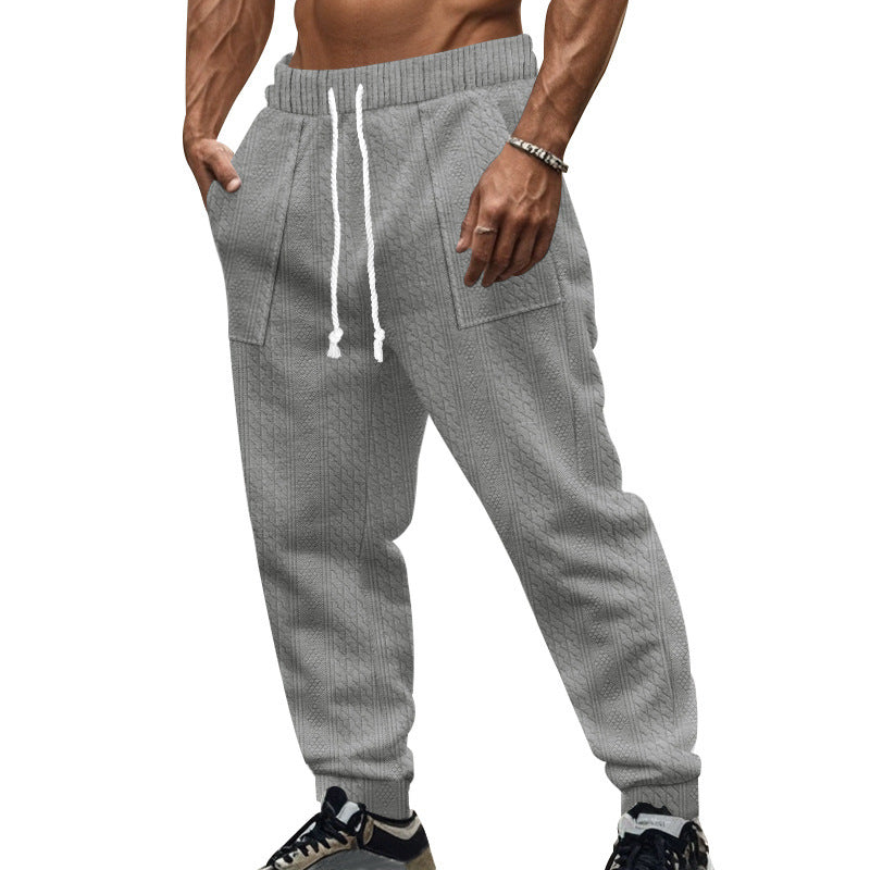 Men's casual joggers with textured fabric and practical pockets Chic and style
