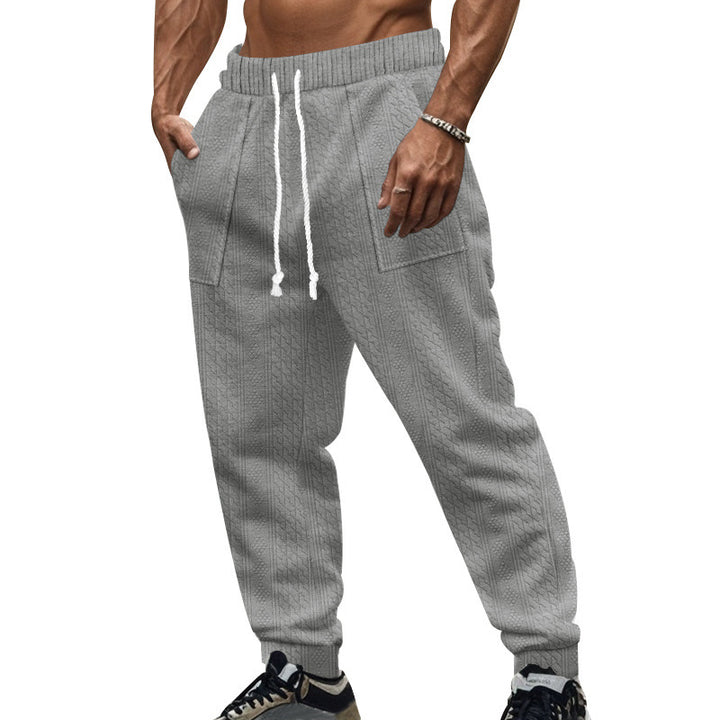 Men's casual joggers with textured fabric and practical pockets Chic and style