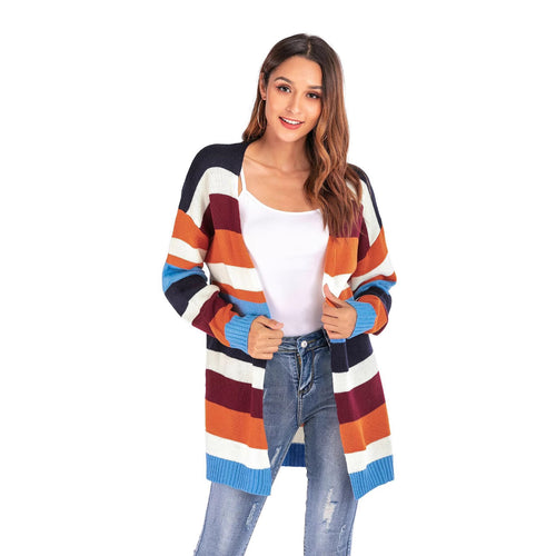 Ladies casual striped cardigan Amarae