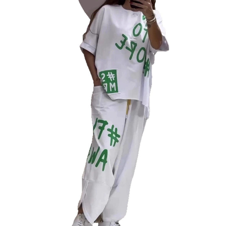 Dames ensemble décontracté oversized avec imprimé statement Amarae