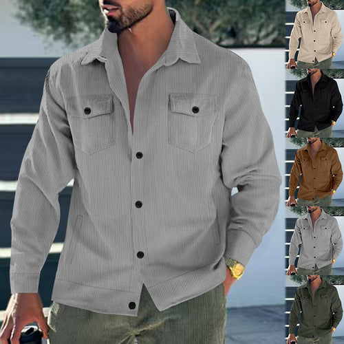 Modern fit corduroy jacket for men with chest pockets Amarae