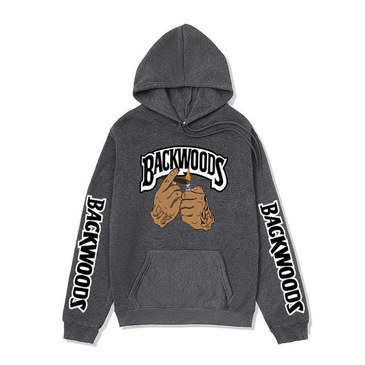 Women’s hooded sweater with creative graphic design and side kangaroo pockets Lune London