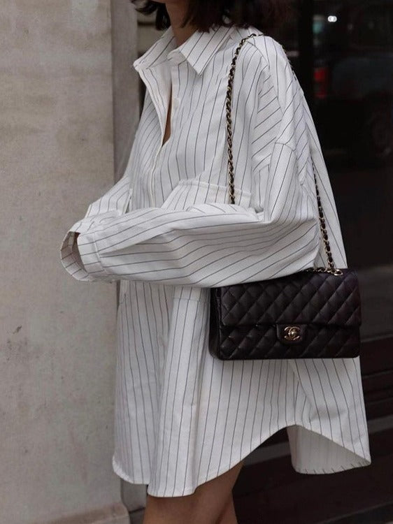Oversized striped shirt dress Lune London for women