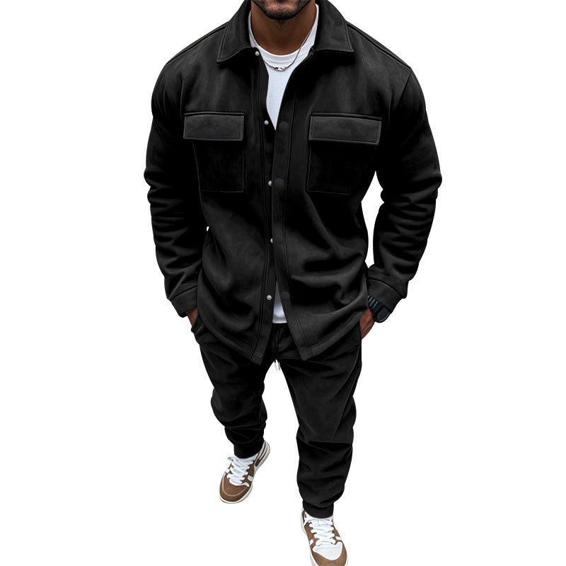 Modern utility jacket for men with practical chest pockets and matching trousers Lune London