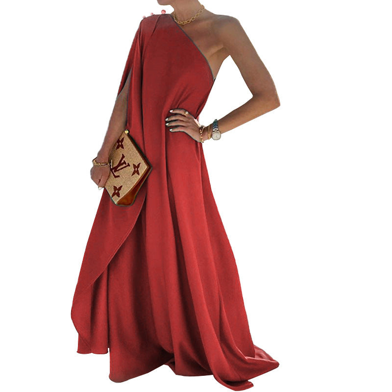 Lune London asymmetrical cut maxi dress for women