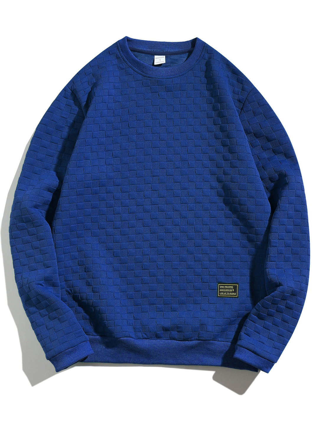 Casual structured sweater for men with round neck and elastic cuffs Amarae