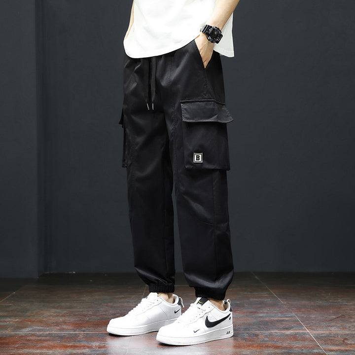 Men's cargo pants with elastic waistband and practical pockets Lune London