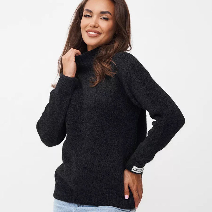Pull femme à col haut en tricot doux Chic & Stil