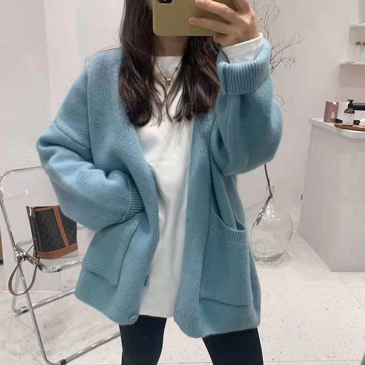 Cardigan femme avec col en V et poches pratiques Chic & Stil 1771687738