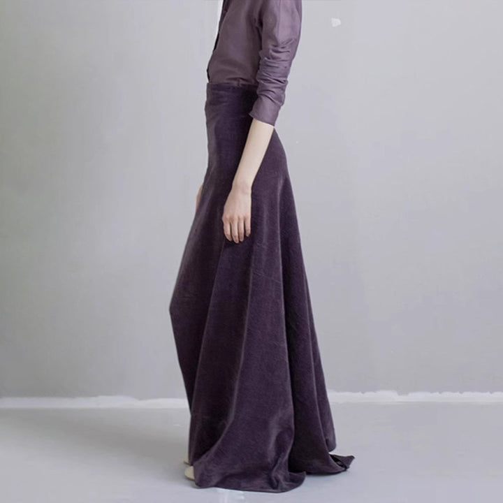 Jupe midi élégante pour femmes en velours de haute qualité Chic & Stil